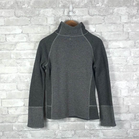 Prana Luica Pullover Mockneck Sweater Small Grey - Picture 4 of 11